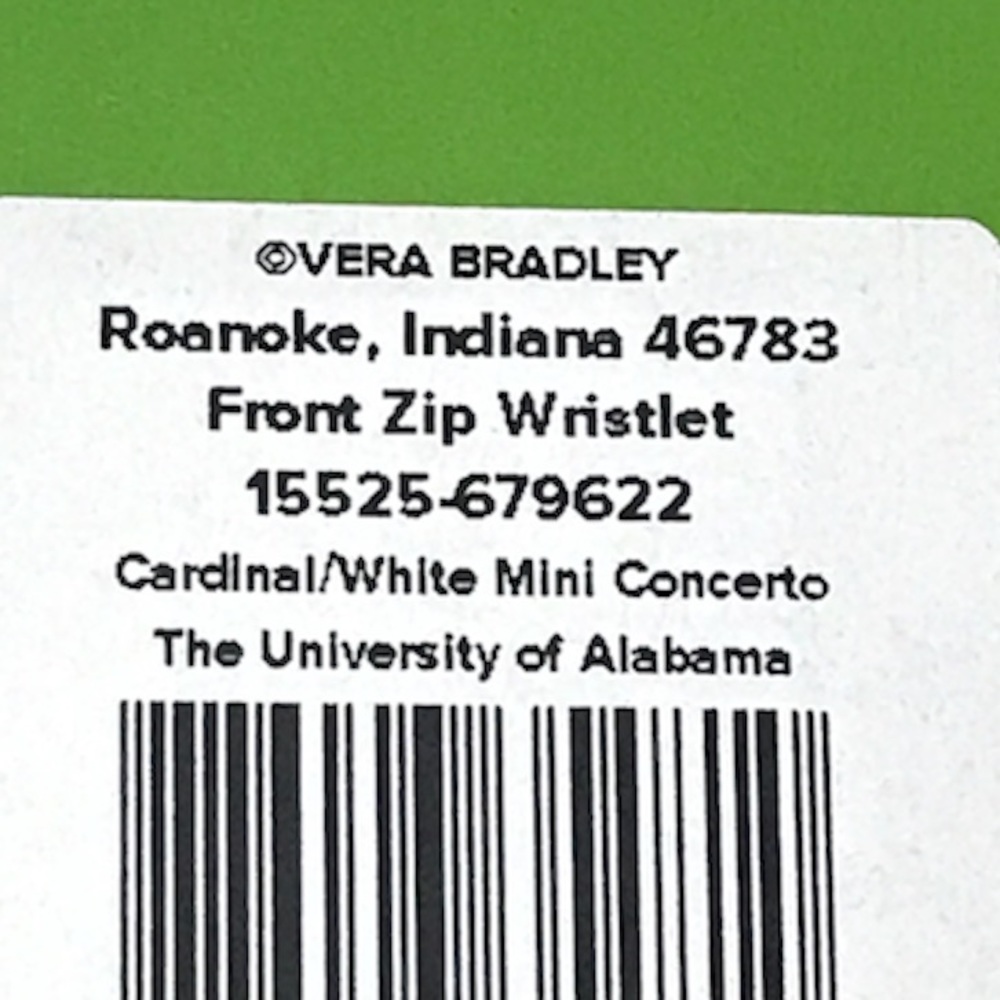 Vera Bradley Front Zip Wristlet U of Alabama - Picture 6 of 7